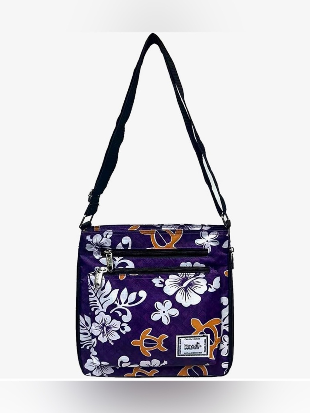 Hawaiian Pattern Crossbody Bag with Adjustable Strap
